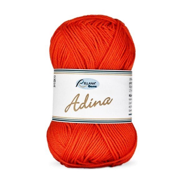 Baumwollgarn Adina 50 g Farbe 24 orange rot