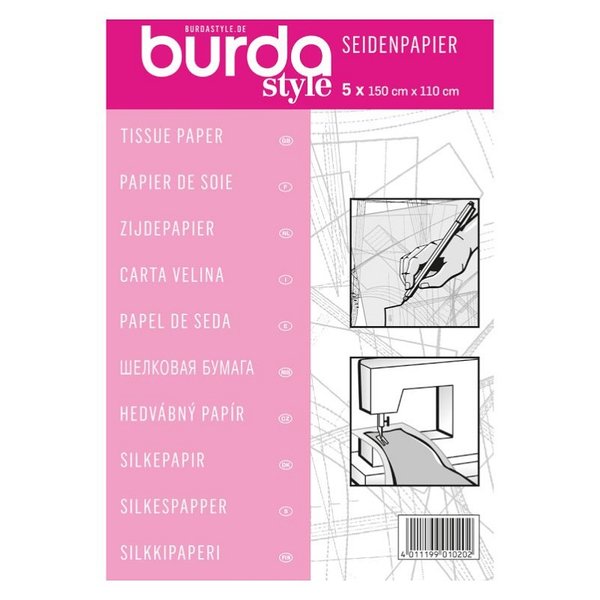 burda style Seidenpapier 5 Bögen