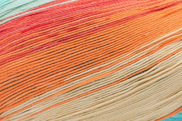 Cotton Quick Batik 100 g 100 % Baumwolle - 05 hellblau - grün - mais - orange