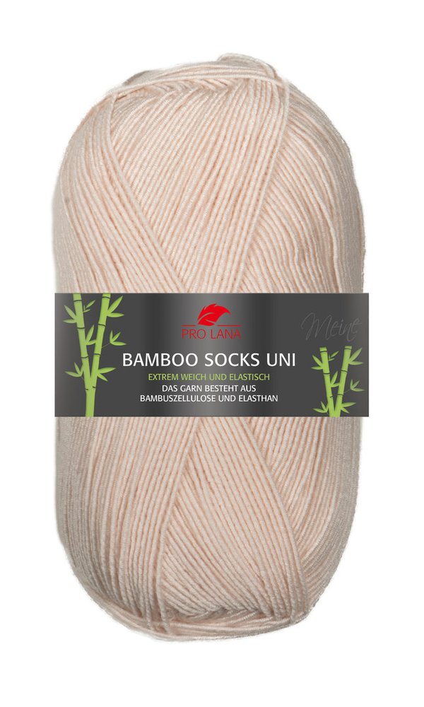 Bamboo Socks uni - Pro Lana 100 g 4fach Farbe 23 soft rosé