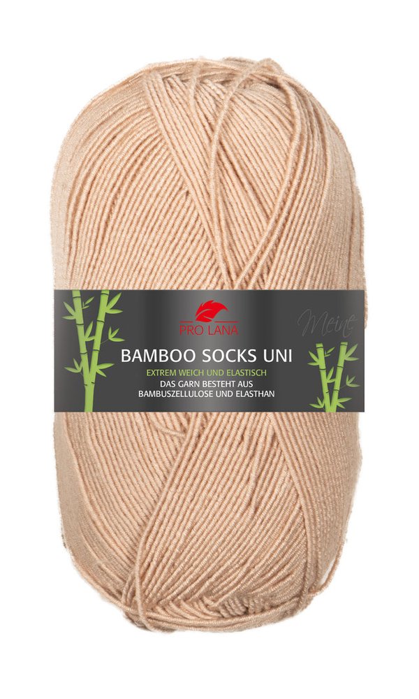 Bamboo Socks uni - Pro Lana 100 g 4fach Farbe 27 appricot